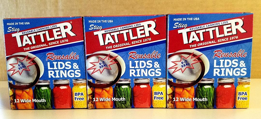 item 27] 3 dozen boxed E-Z SEAL wide lids & rubber rings